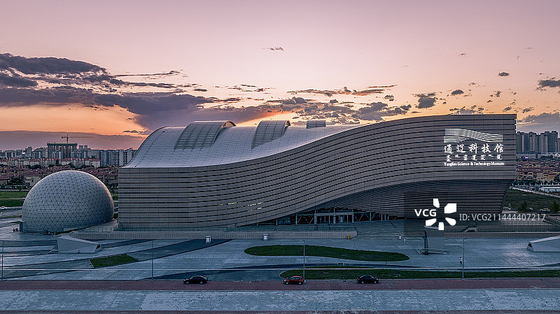通辽  科技馆  辽河公园  天空  日落图片素材