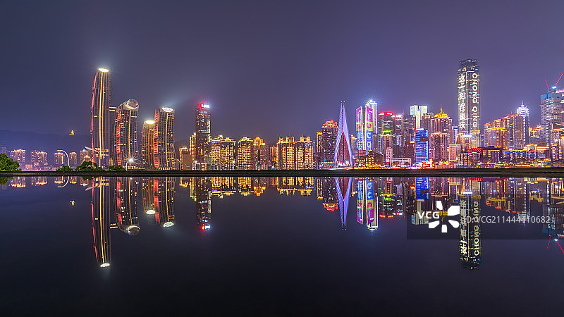 渝中倒影图片素材