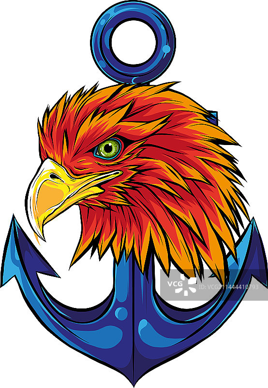 老鹰吉祥物头像设计图片素材
