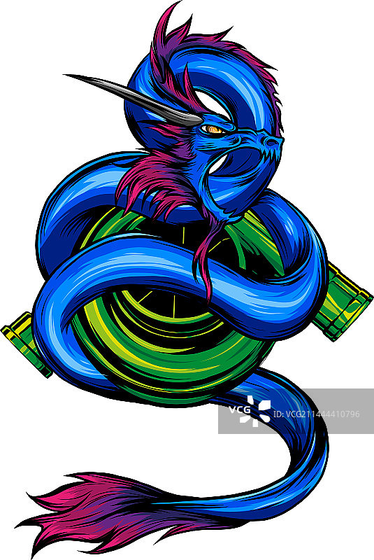 彩色龙的设计图图片素材