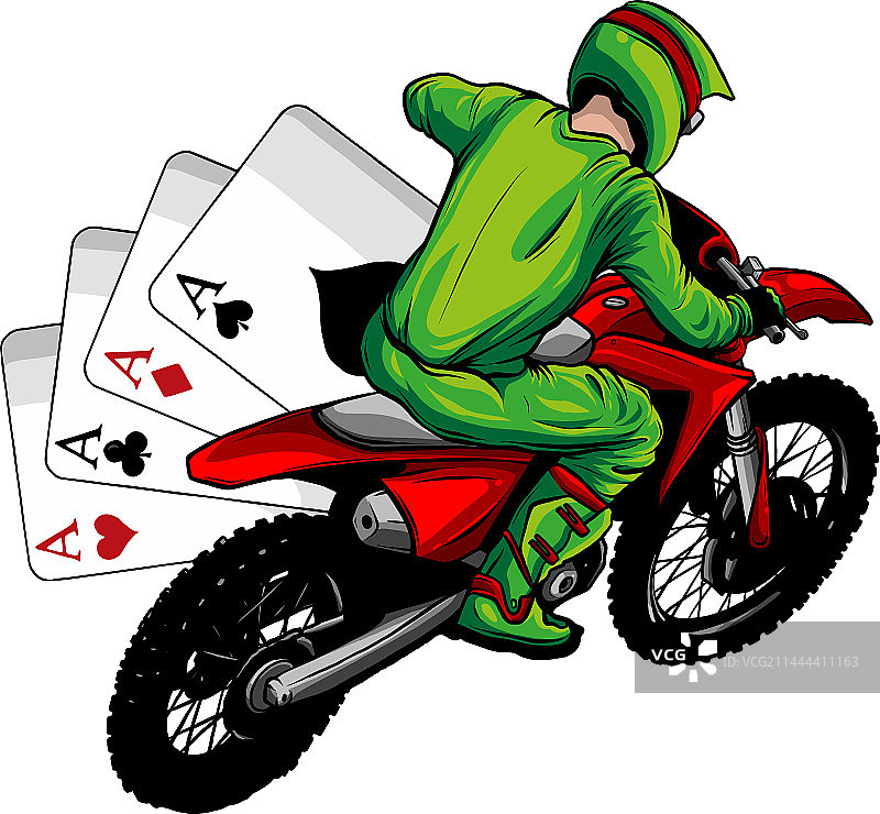 越野摩托车骑手图片素材