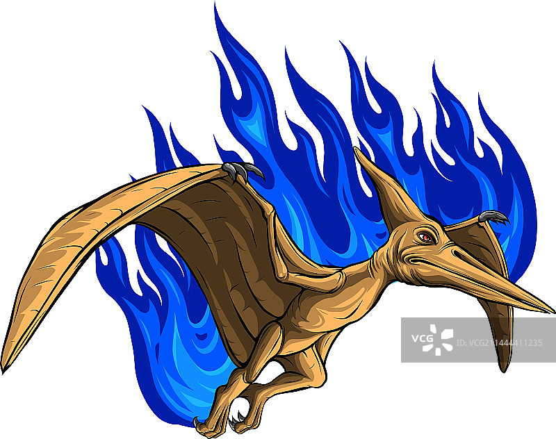 飞行中的翼龙图片素材