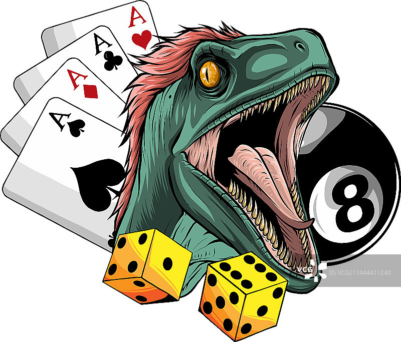 白色背景下的迅猛龙恐龙图片素材