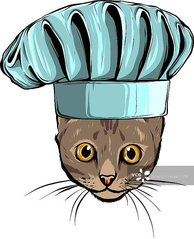 猫头设计手绘图片素材