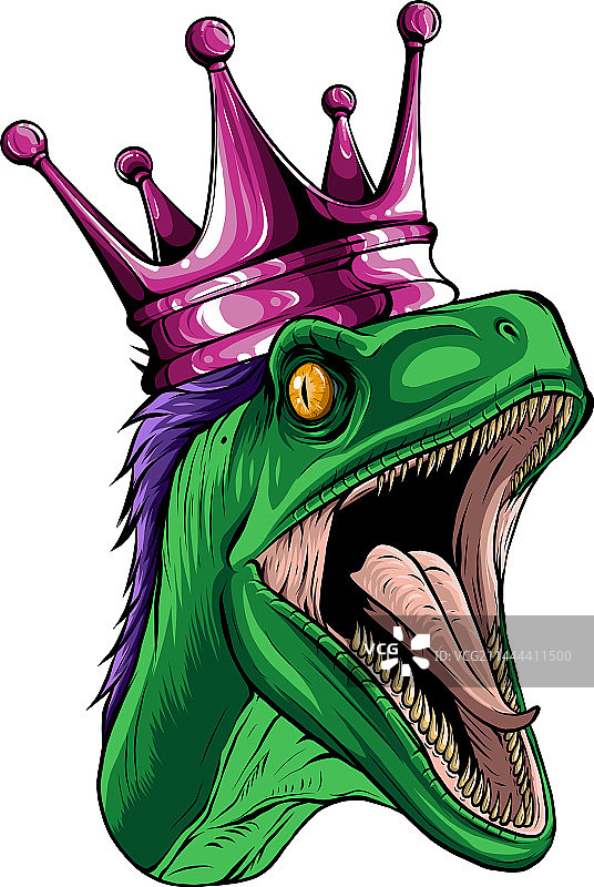 白色背景下的迅猛龙恐龙图片素材