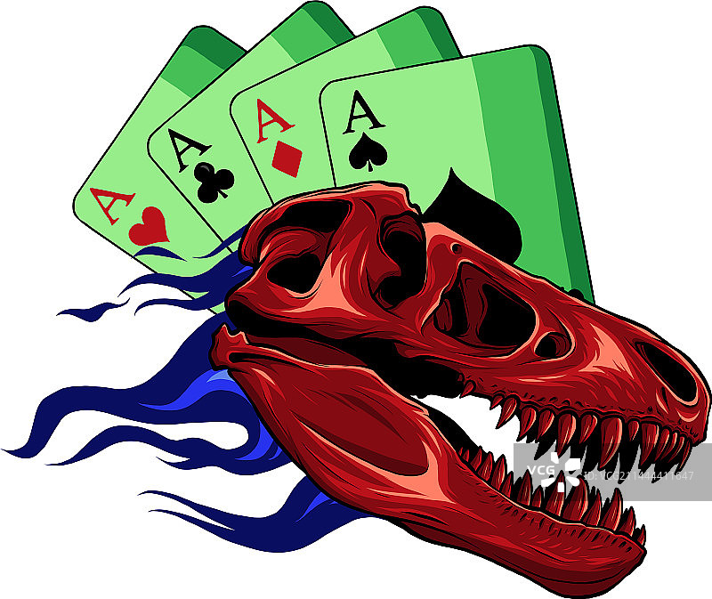 霸王龙恐龙头骨图片素材