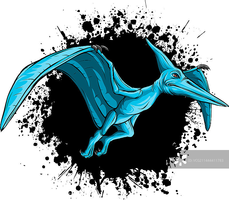 飞行中的翼龙图片素材