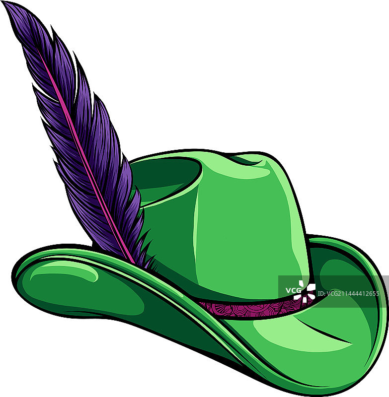 羽毛帽子设计图片素材
