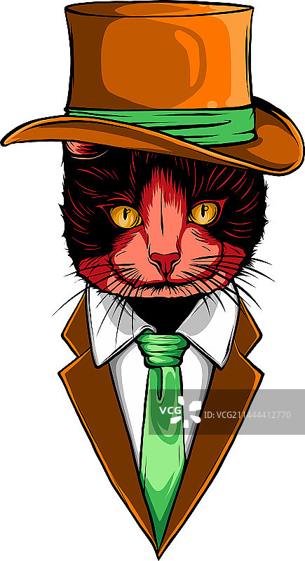 猫头设计手绘图片素材