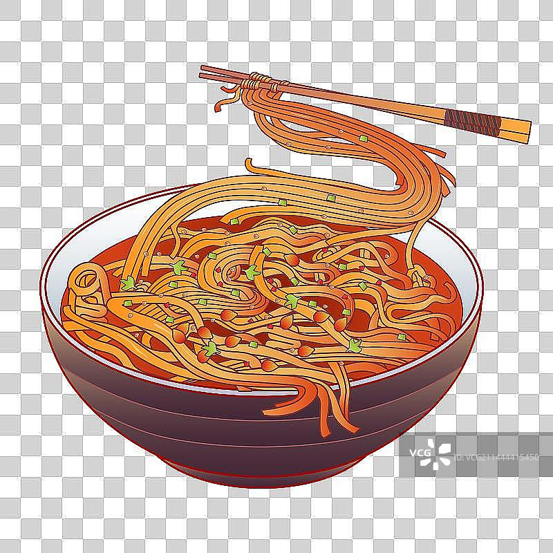 酸辣粉元素插画图片素材