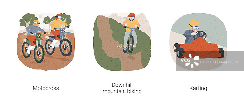 孤立的卡通骑行图片素材