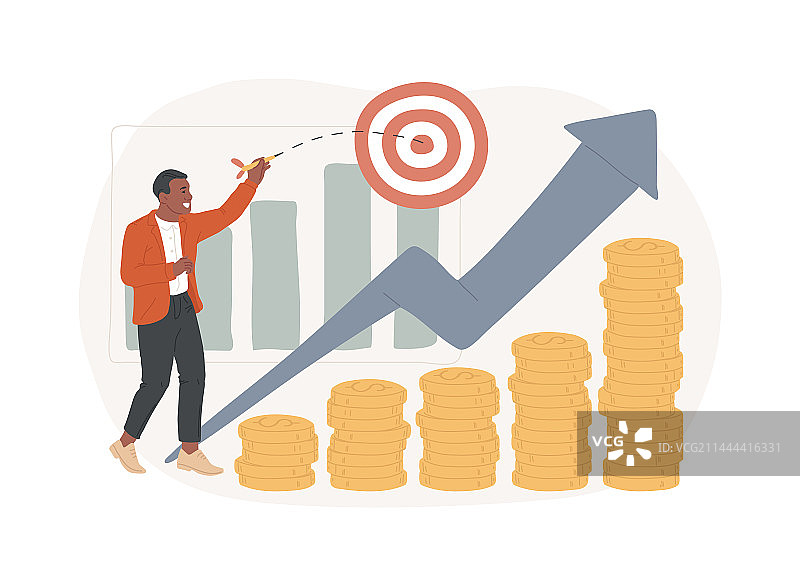 孤立的销售增长概念图片素材