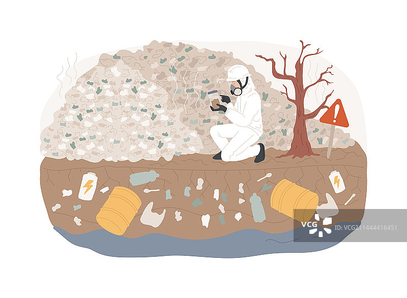 孤立的土壤污染概念图片素材