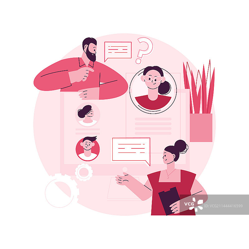 讨论抽象概念图片素材