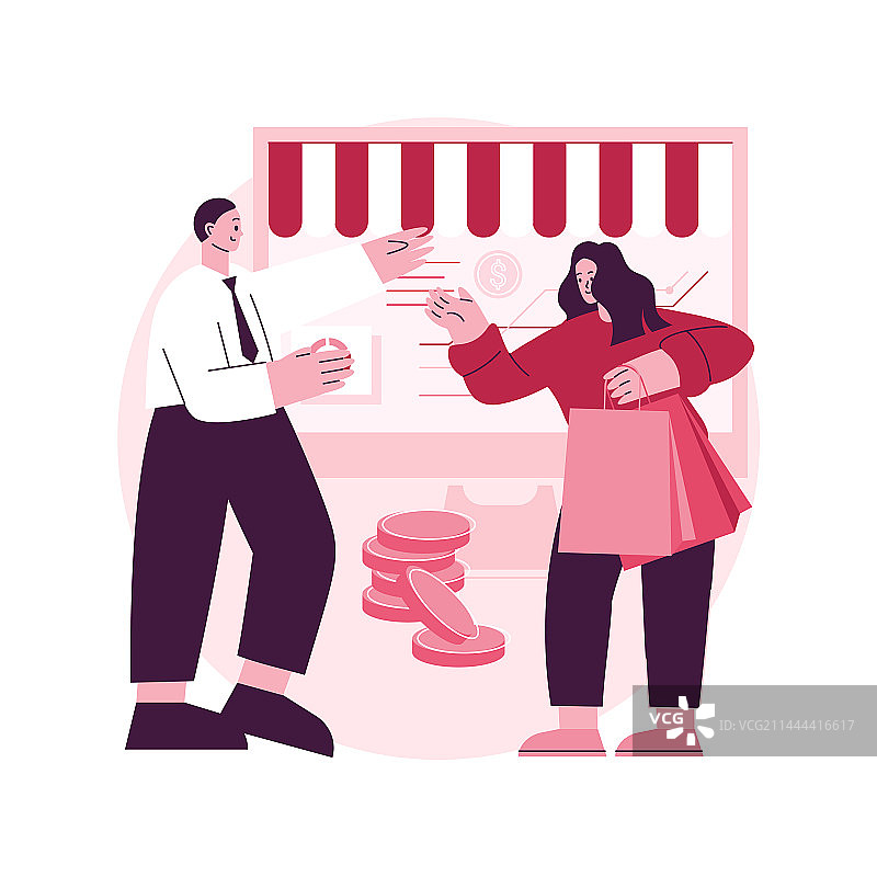 咨询式销售抽象概念图片素材