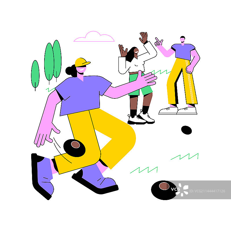 地滚球球场卡通图片素材