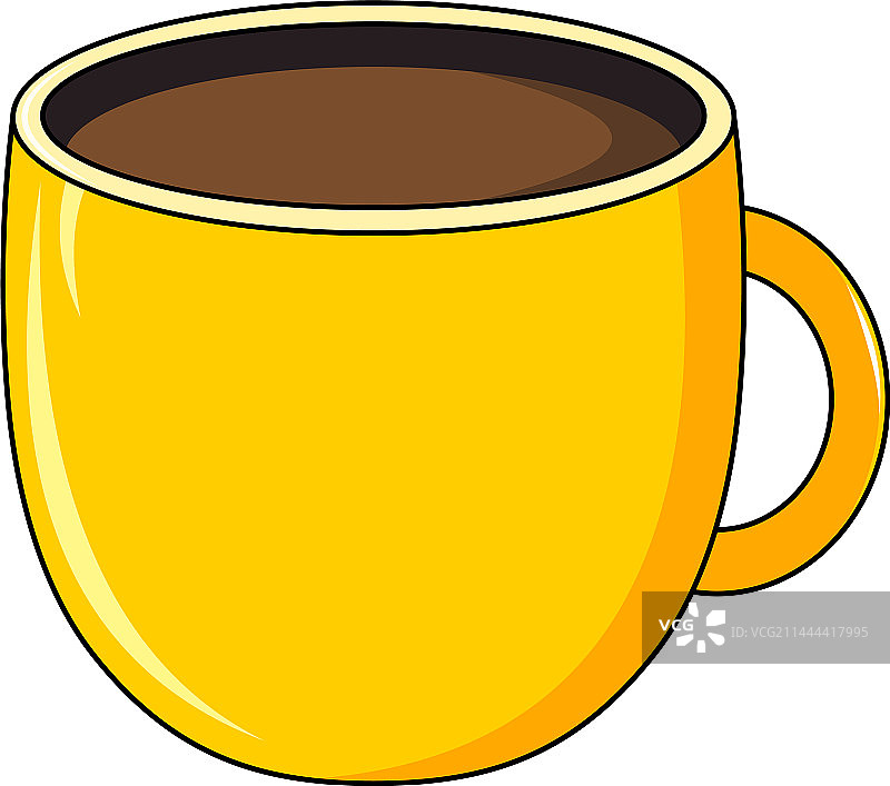 黄色咖啡杯图片素材