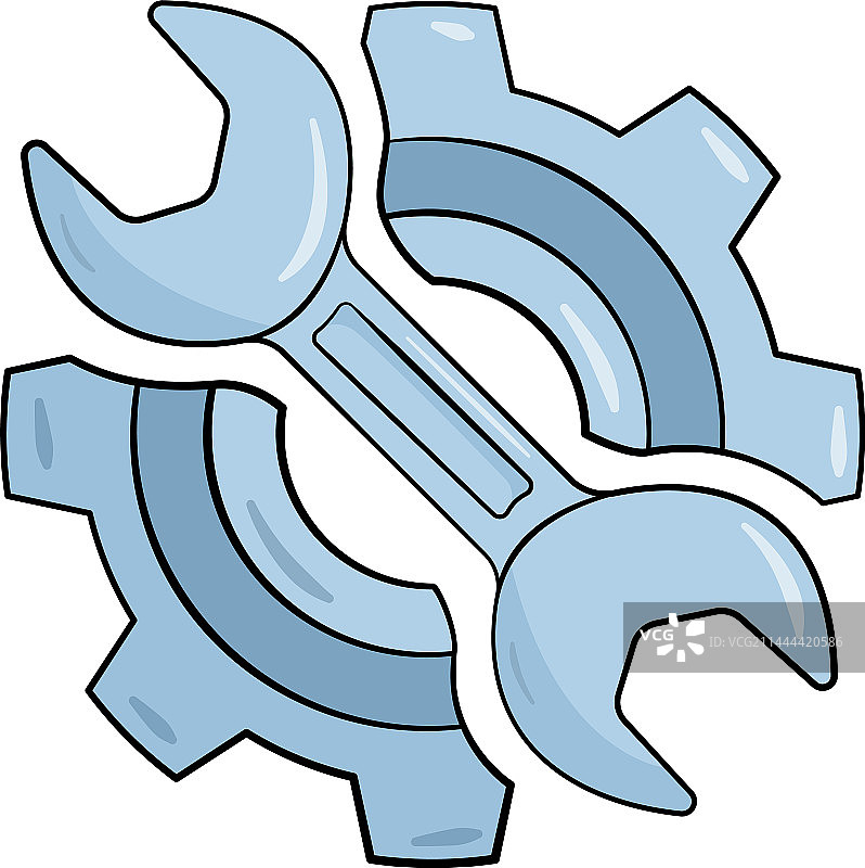 齿轮和扳手图片素材