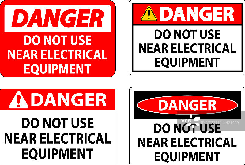 危险：请勿在电气设备附近使用图片素材