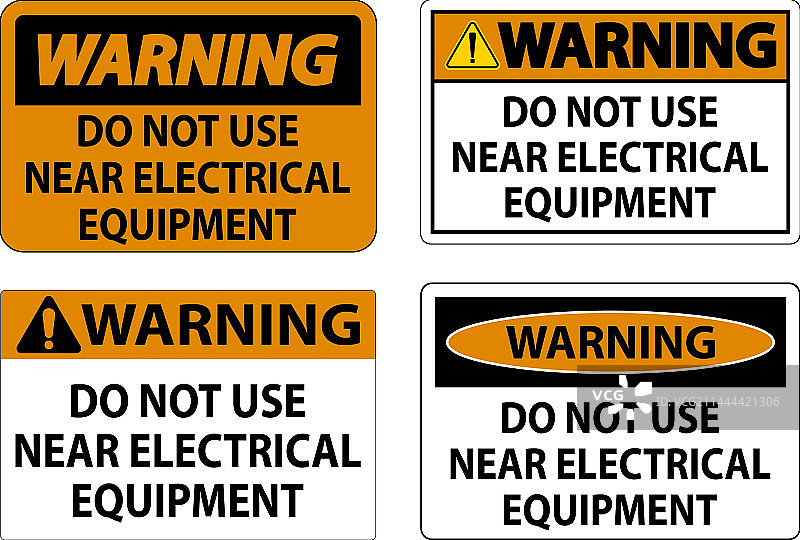 警告：请勿在电气设备附近使用图片素材