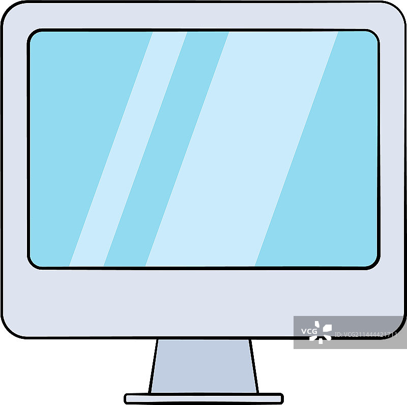 带空白屏幕的一体式电脑图片素材