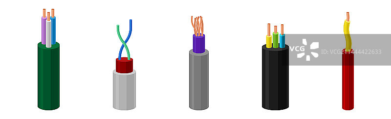 用作电力电缆的铜线图片素材