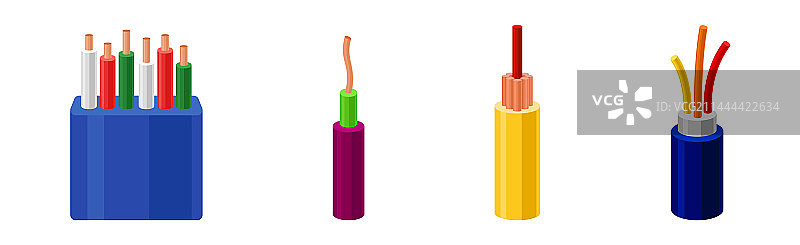 用作电力电缆的铜线图片素材