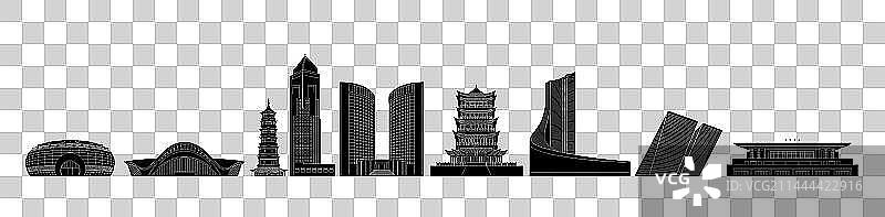 合肥城市地标建筑矢量插画图片素材