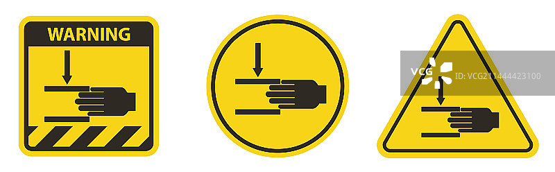 从上方施加的挤压力的手部符号图片素材