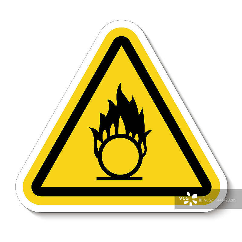 警惕氧化性物质符号图片素材