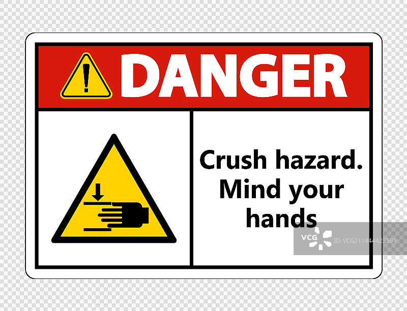 危险标志：小心手图片素材