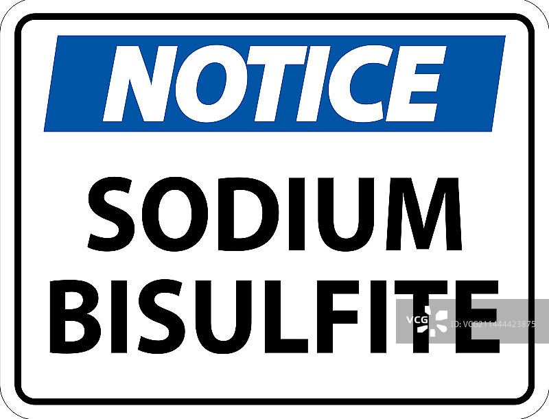 亚硫酸氢钠化学品标志图片素材