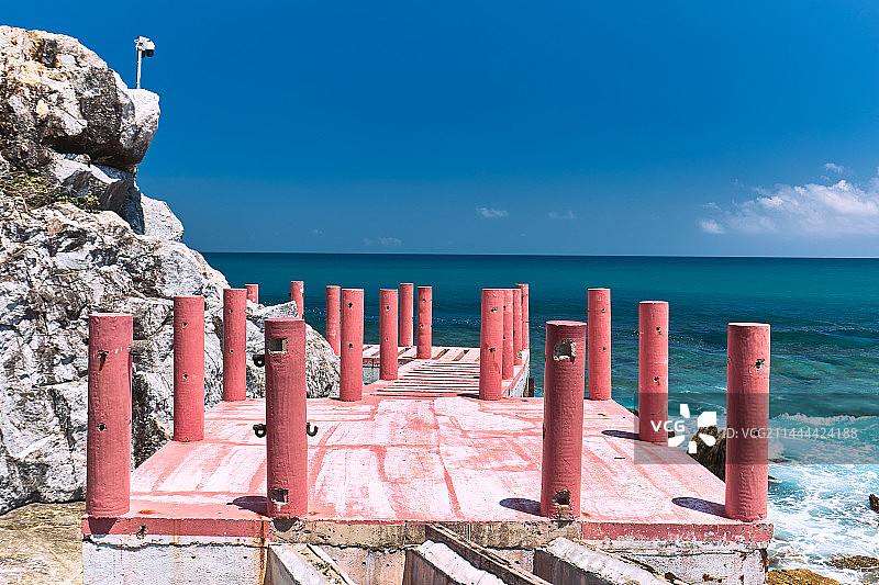 旅游胜地美丽三亚活力吉阳生态海岸线长曝光慢门碧海蓝天海景风光图片素材