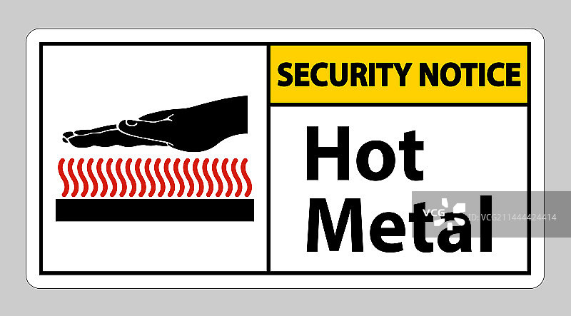 热金属符号安全警告标志图片素材