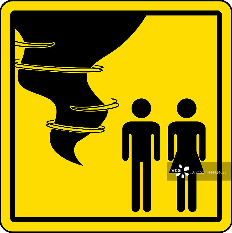 恶劣天气避难区标志图片素材