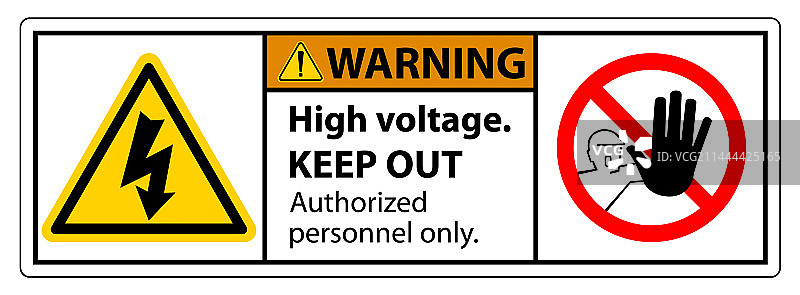 注意高压危险警示标志图片素材
