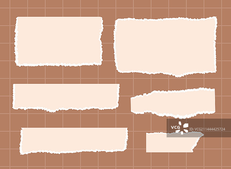 用于剪贴簿的撕裂纸片图片素材