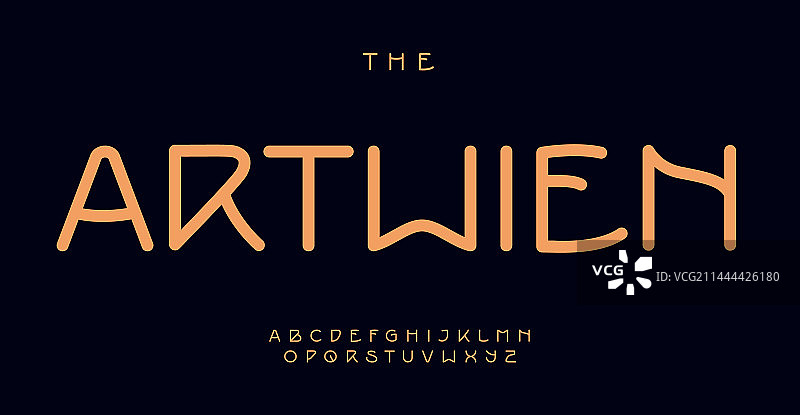 维也纳博物馆新艺术字体图片素材