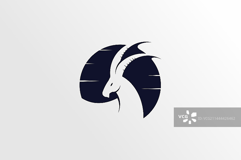 具有现代风格的山羊logo设计图标图片素材