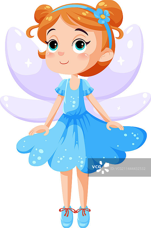 可爱的童话公主卡通角色图片素材