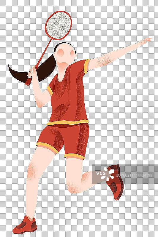 运动项目男子女子羽毛球网球元素图片素材