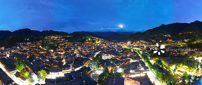 苗寨夜色图片素材