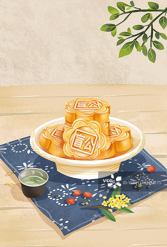 广东佛山城市特色美食 盲公饼图片素材