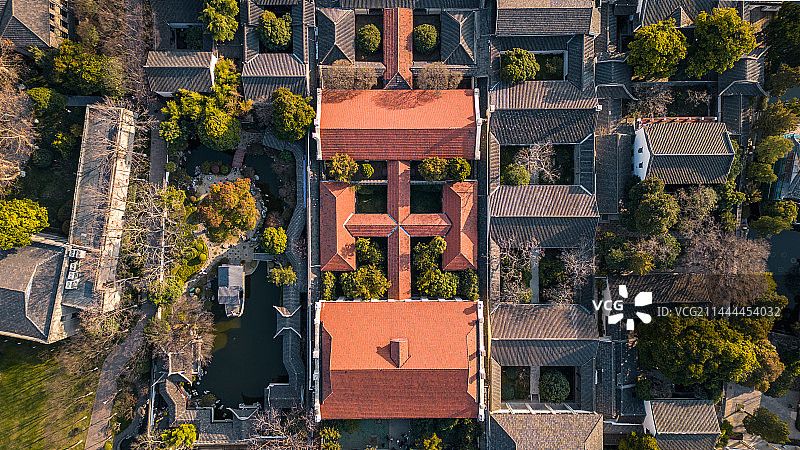 俯瞰南京总统府图片素材