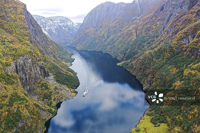 航拍挪威峡湾风光图片素材