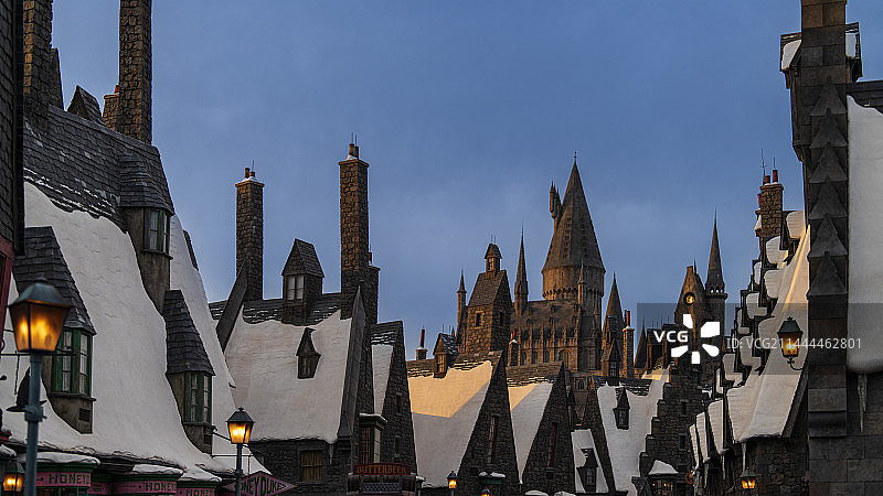 傍晚的北京环球影城图片素材