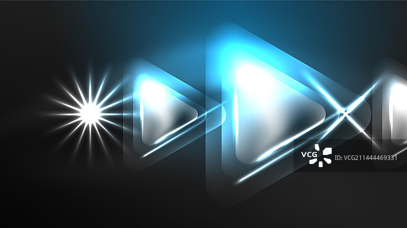 数字霓虹灯抽象背景三角形和图片素材