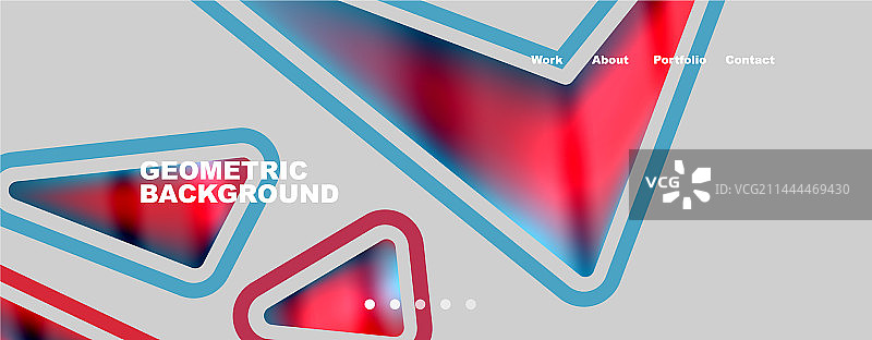 明亮的彩色三角形抽象形状图片素材