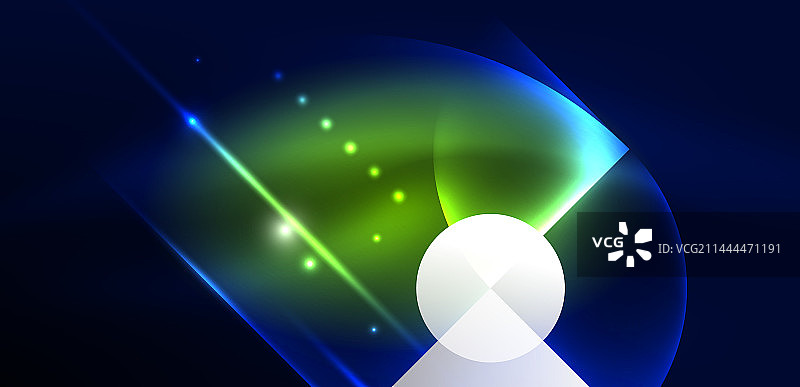 霓虹灯发光的圆圈抽象图片素材