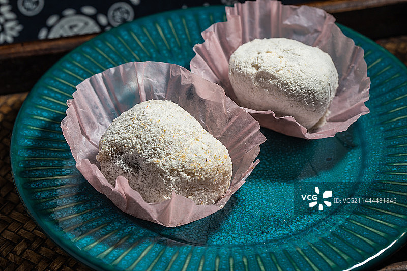 白色的糯米糍粑图片素材